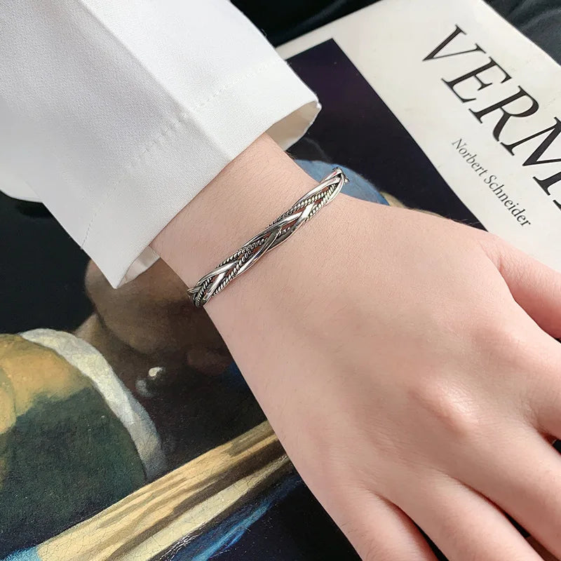 Bracciale Intrecciato in Argento 925 – Stile Vintage