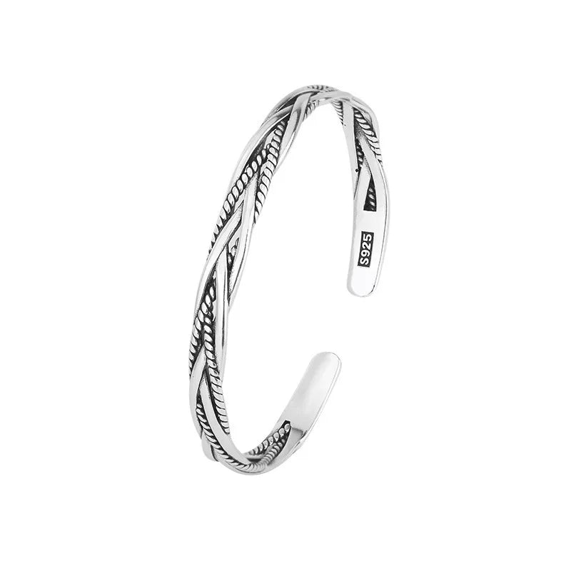 Bracciale Intrecciato in Argento 925 – Stile Vintage
