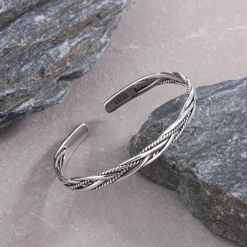 Bracciale Intrecciato in Argento 925 – Stile Vintage