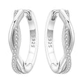 Orecchini a Cerchio Intrecciati in Argento 925 – Stile Trendy