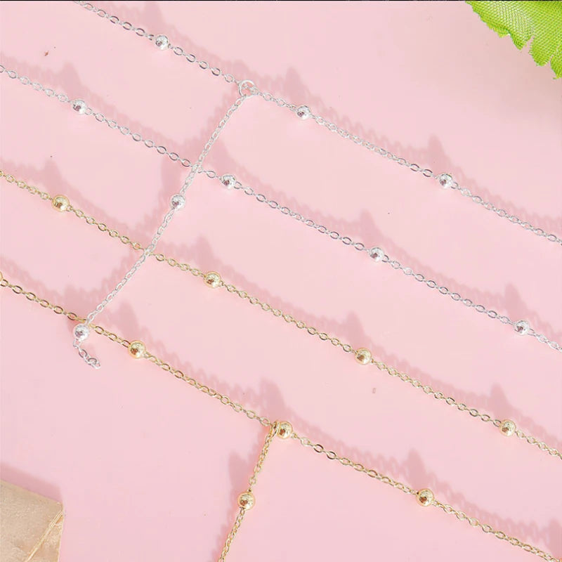 Collana Doppio Filo di Perle in Argento 925 – Filo d'Oro