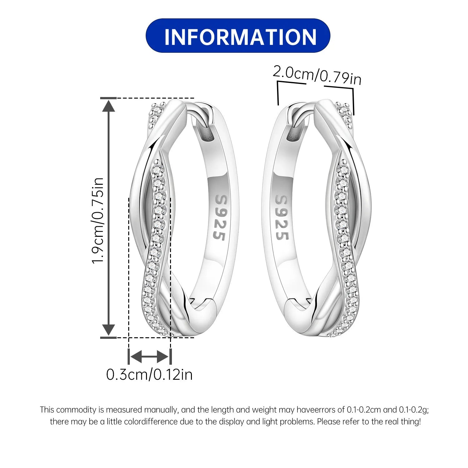 Orecchini a Cerchio Intrecciati in Argento 925 – Stile Trendy
