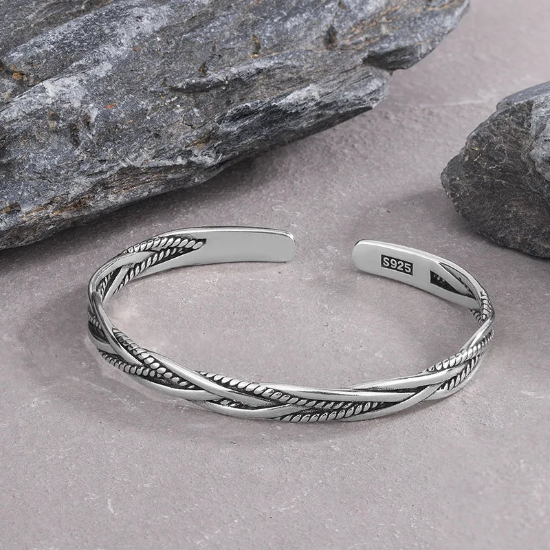 Bracciale Intrecciato in Argento 925 – Stile Vintage