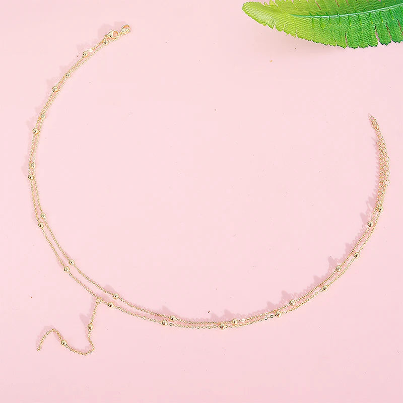 Collana Doppio Filo di Perle in Argento 925 – Filo d'Oro