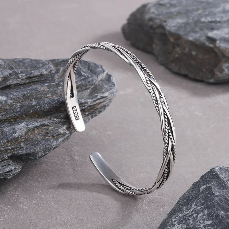Bracciale Intrecciato in Argento 925 – Stile Vintage