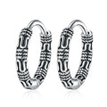 Orecchini a Cerchio Vintage in Argento 925 – Stile Coreano